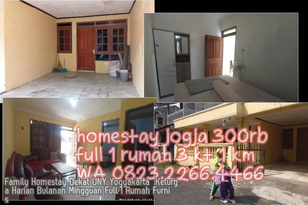 Family Homestay Dekat UNY Yogyakarta  Kelurga Harian Bulanan Mingguan