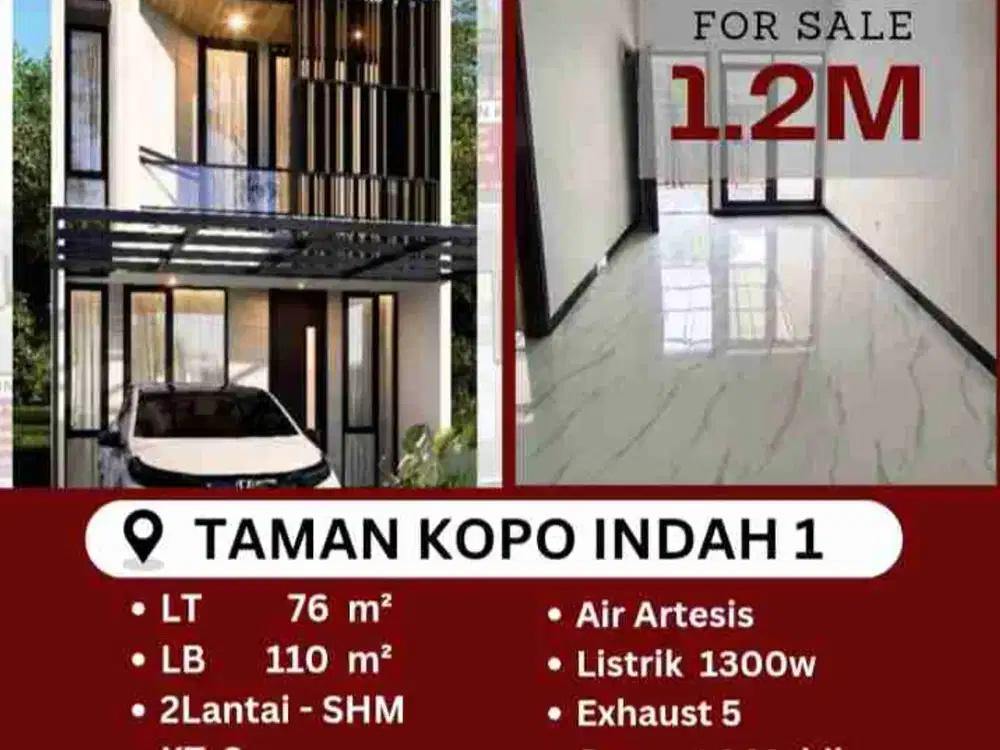 JUAL rumah 2 Lt, TKI 1