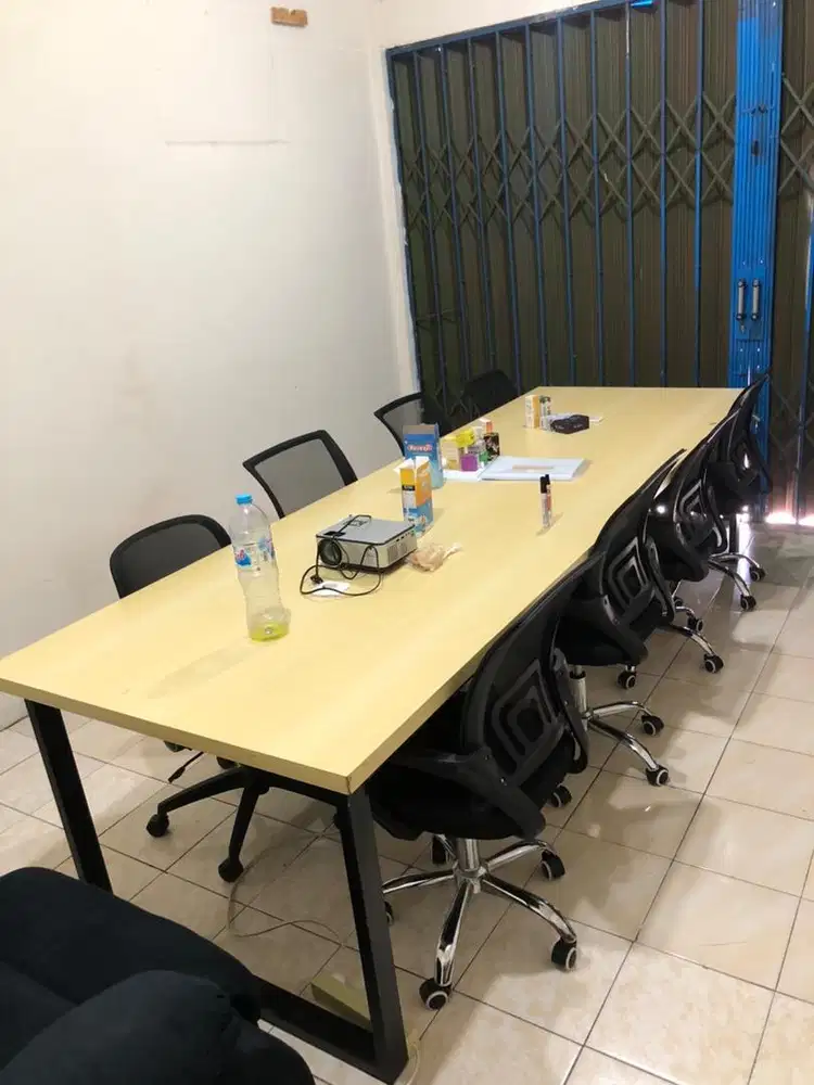 Meja Kantor Meeting 3x1M rangka holo hpl