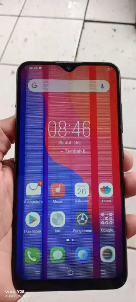 Vivo    y91   2/32   mnus LCD bergris sma kurang rapet normal smua