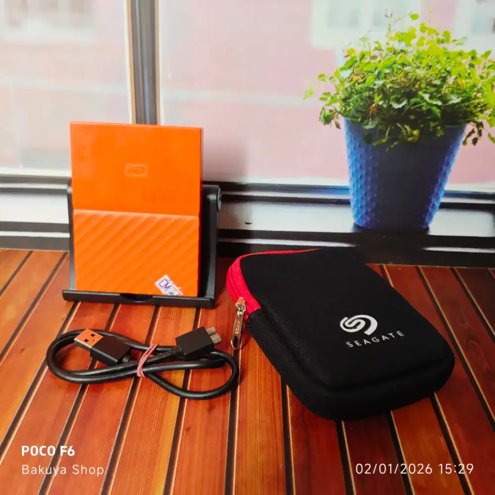 HDD Hardisk Harddisk External WD My Passport 1TB Normal Siap Pakai
