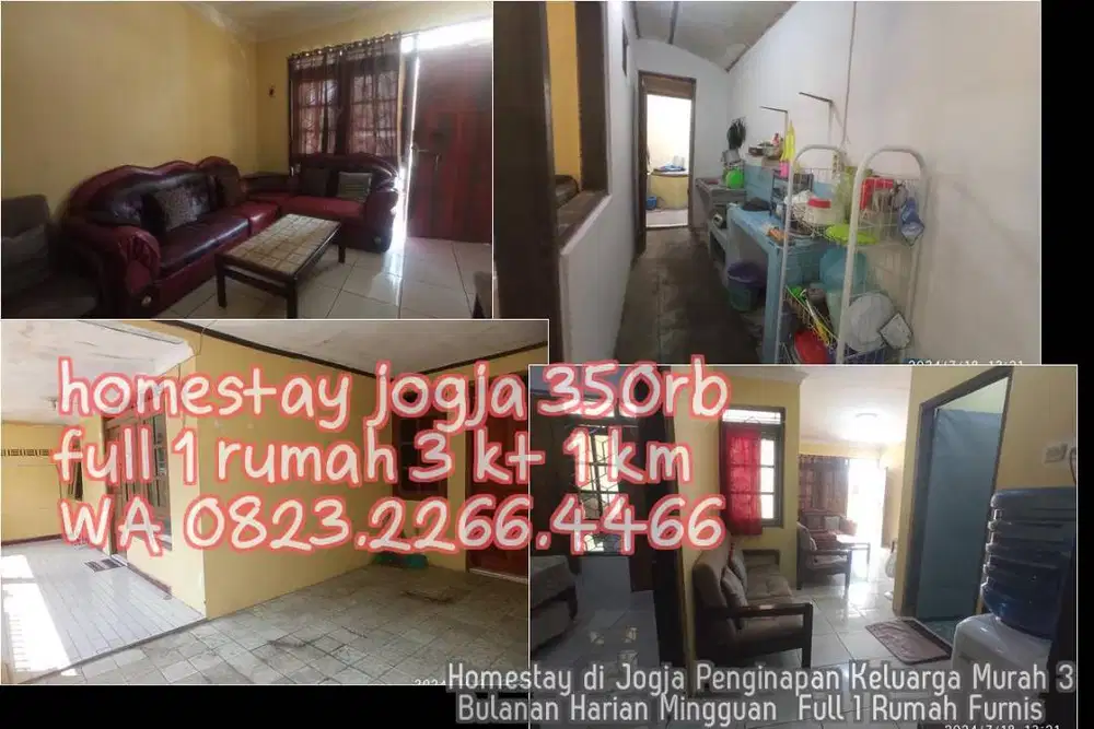 Homestay di Jogja Penginapan Keluarga Murah 3 Bulanan Harian Mingguan