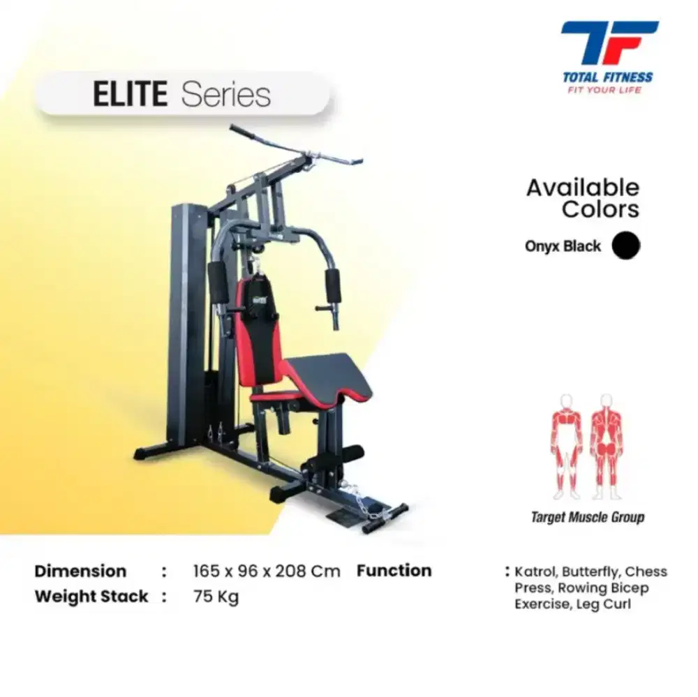 Ready alat fitness olahraga rumahan home gym 1 sisi