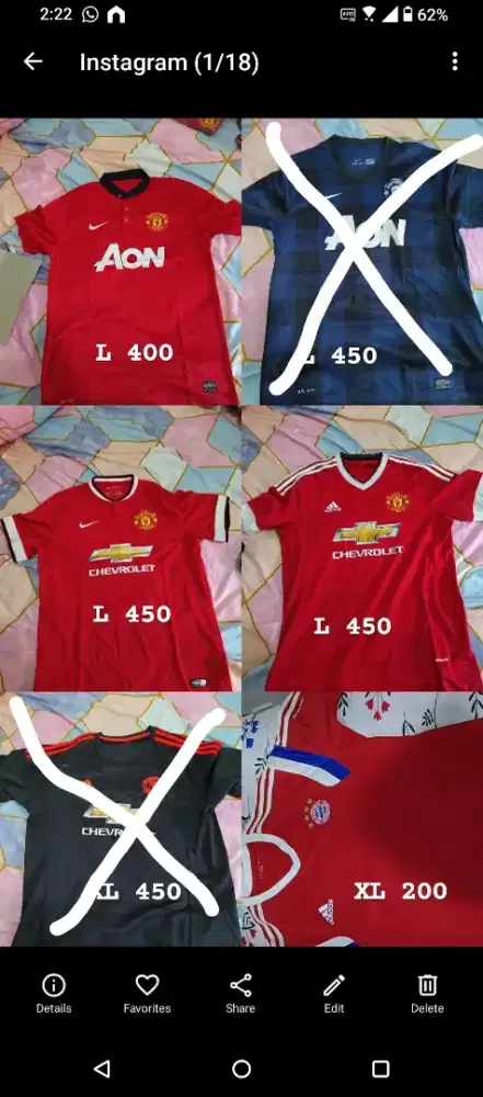 For sale jersey original MU 2011-2018