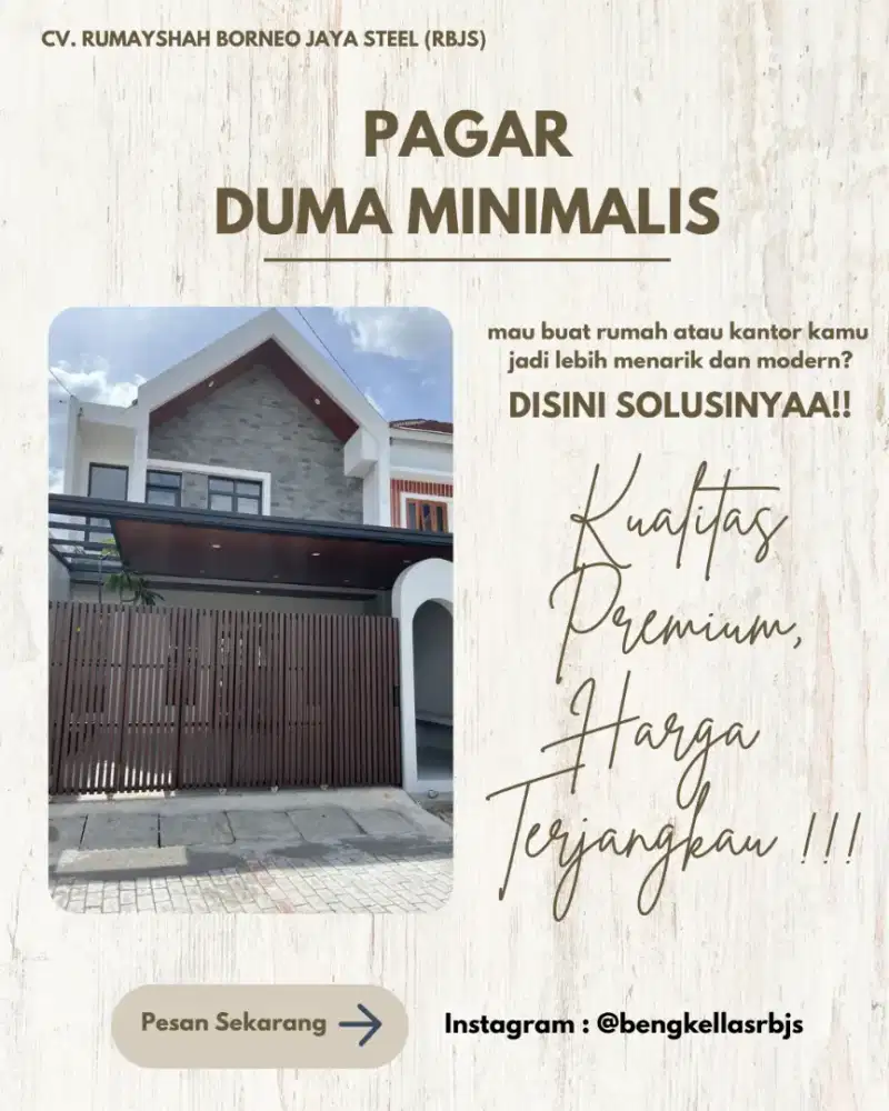 PAGAR DUMA MINIMALIS