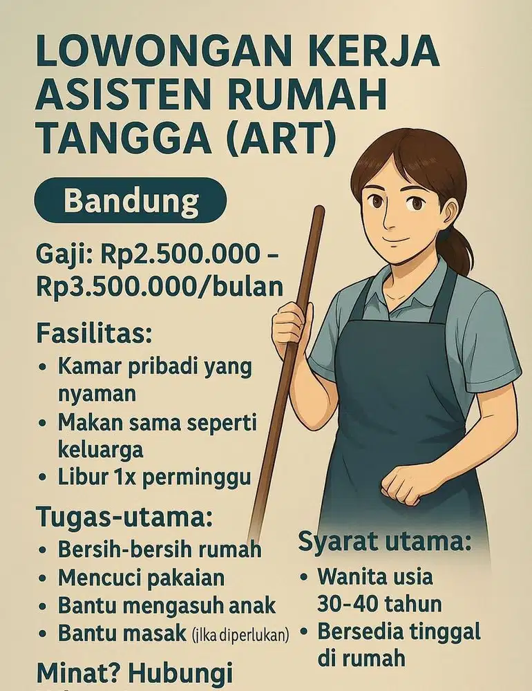 Lowongan Kerja ART (tinggal disini)