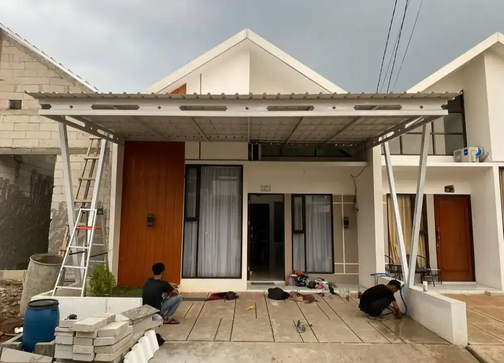 Pasang kanopi baja ringan