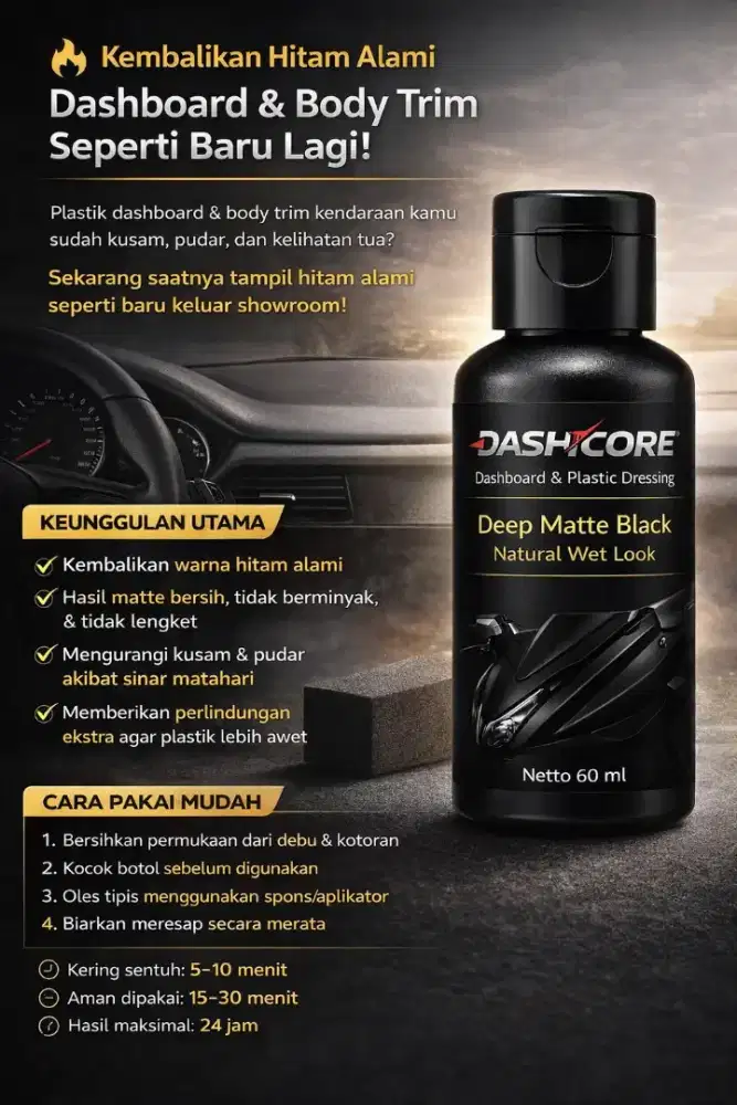 Penghitam Dashboard dan Trim Kendaraan