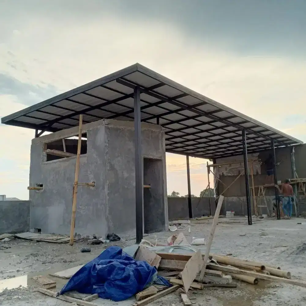 Pasang kanopi baja ringan