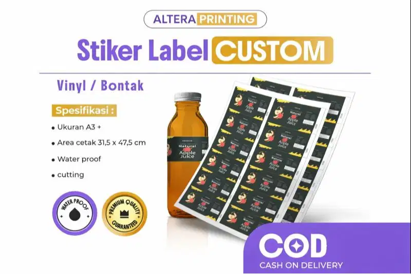 Sticker Kemasan Produk Custom / Sticker Label Custom