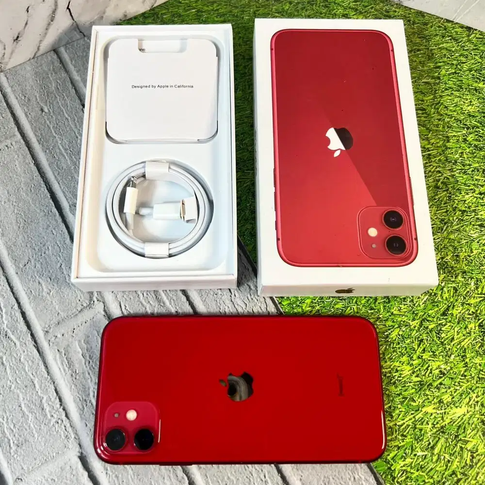 Iphone 11 128 Gb Red inter all operator Fungsi Normal Mulus