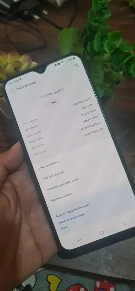 Jual saja samsung galaxy a20 3/32gb