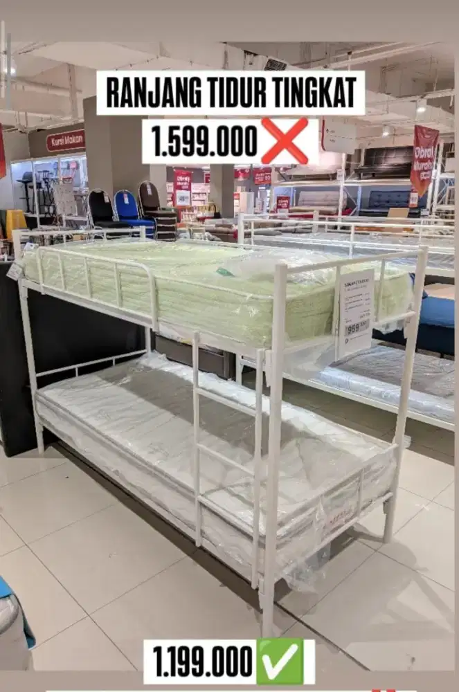 Kasur tingkat besi kokoh