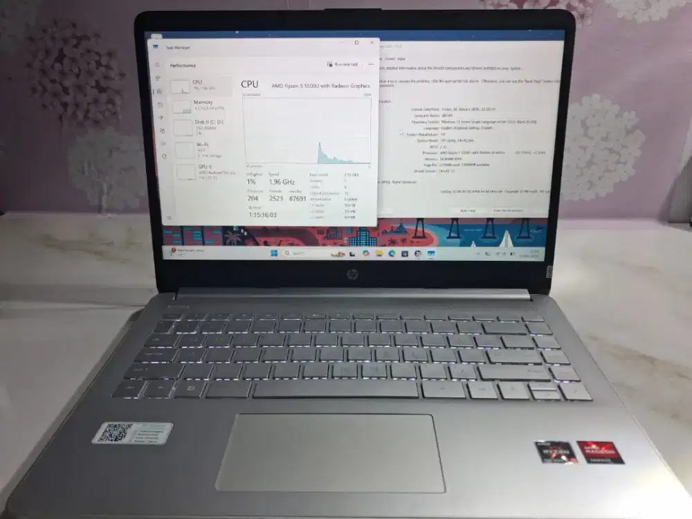 Laptop HP AMD 14s Reyzen 5