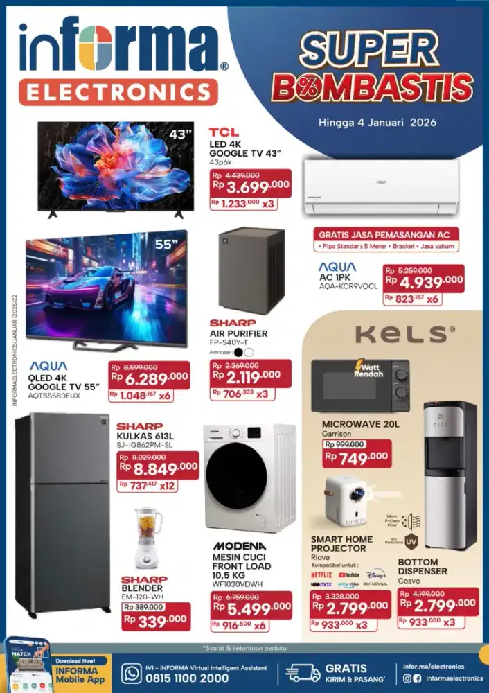 Ready stok tv 43 inc tcl google tv