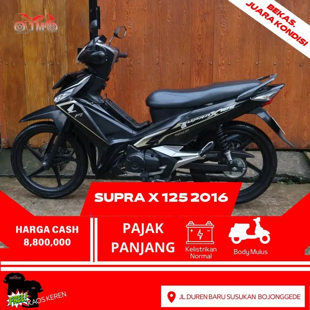 SUPRA X 125 TAHUN 2016 PAJAK PANJANG SURAT LENGKAP TERMURAH SIAP PAKAI