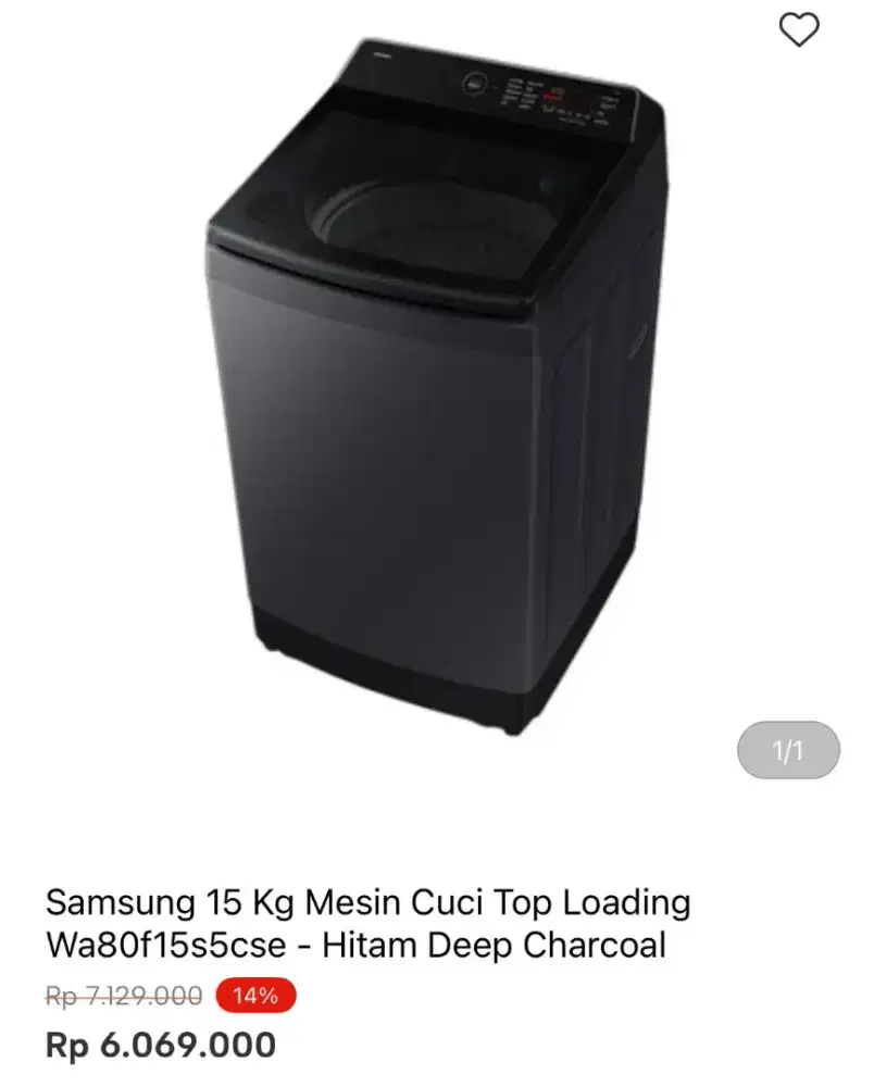 MESIN CUCI SAMSUNG TOP LOADING 15KG WA8F15S5CSE