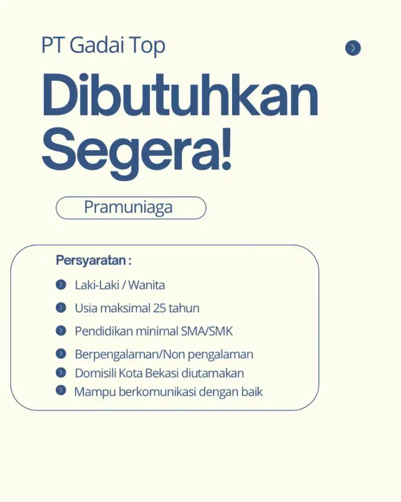Loker Pramuniaga