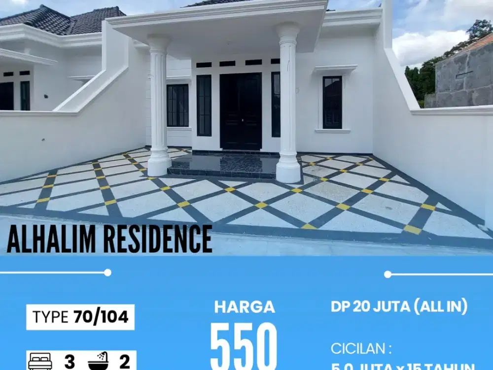 Perumahan Al Halim Residence dekat Flyover Untung dan IndoGrosir Bandar Lampung