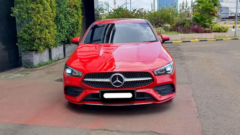 Km 16rb mercedes benz mercy cla200 amg line 2019 merah