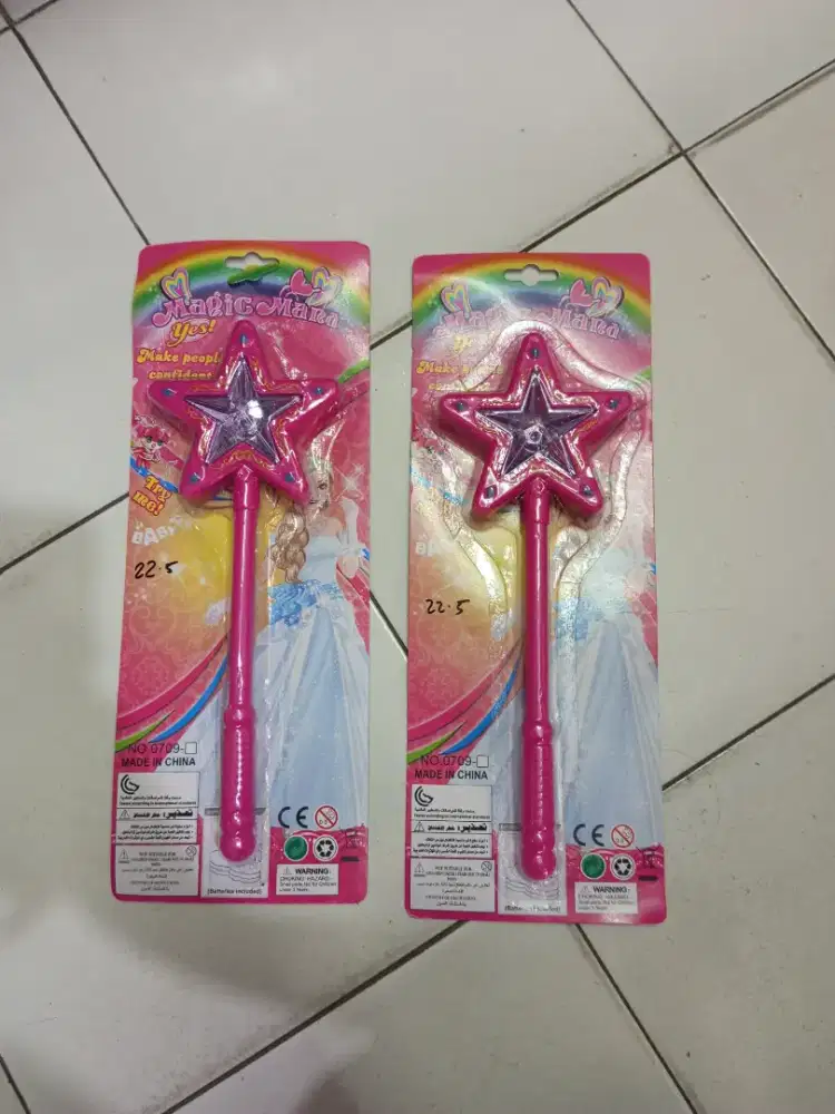Mainan anak tongkat princess baterai