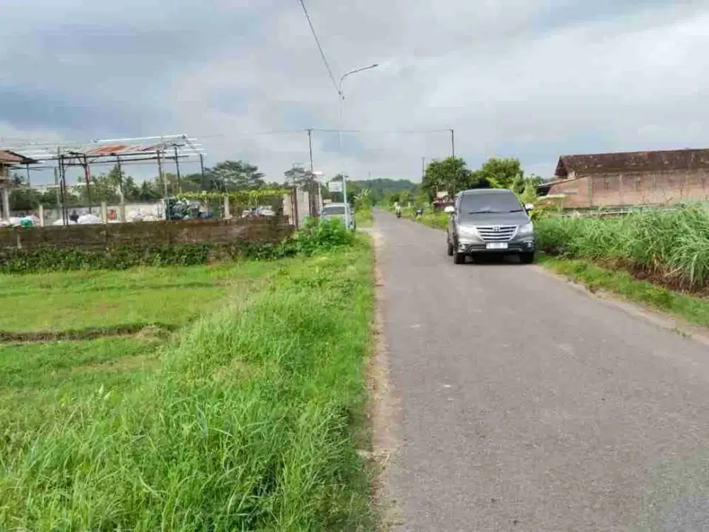 Dijual Tanah Sawah Tepi Jalan Aspal Dekat Jalan Raya Godean