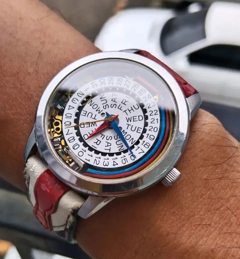 Jam alba steampunk modif quartz lawas sepeda vintage antik