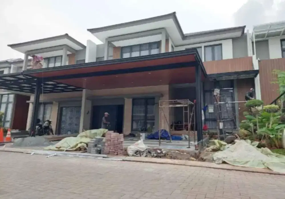 Kanopi alderon single layer+plafon pvc list profil talang air