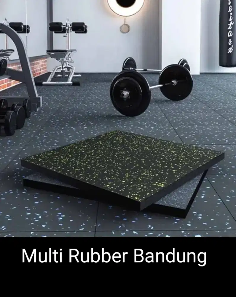 Karpet Karet Anti Slip Rubber Mat Gym Playground Fitnes  50x50x1,5 cm