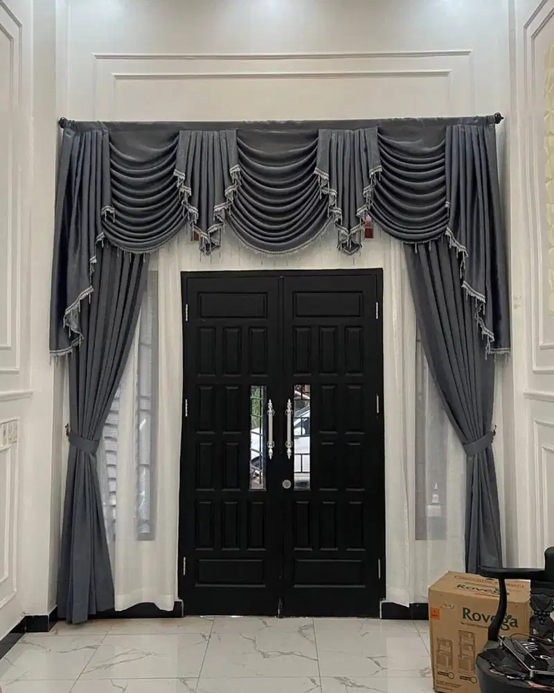 Pembuatan Gorden Blackout Pasang Skat Klinik Hordeng Gordyn Vitrase