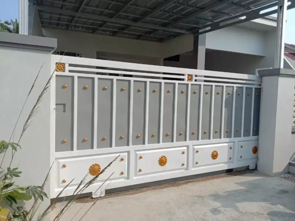 Pagar grc plat besi full