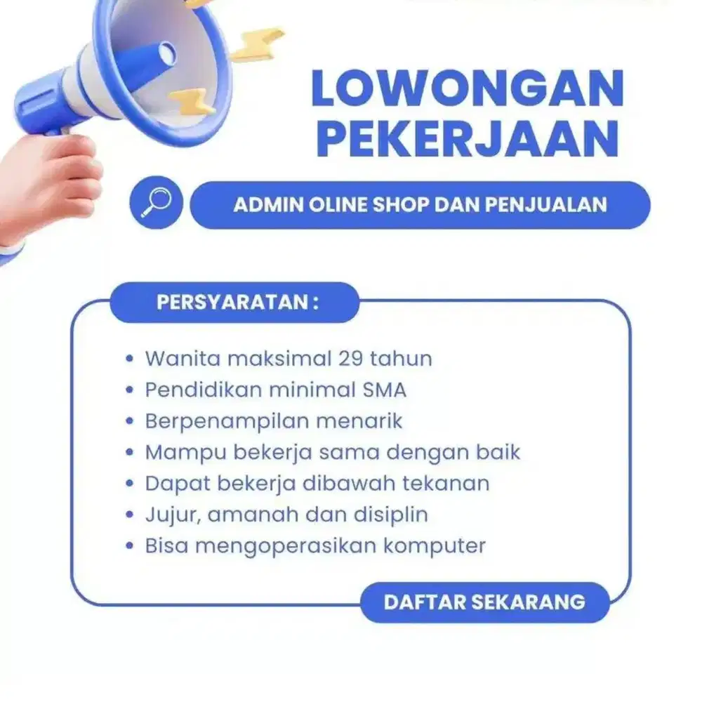 Dibutuhkan segera