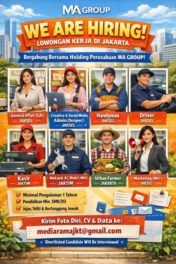 Beberapa posisi dibutuhkan