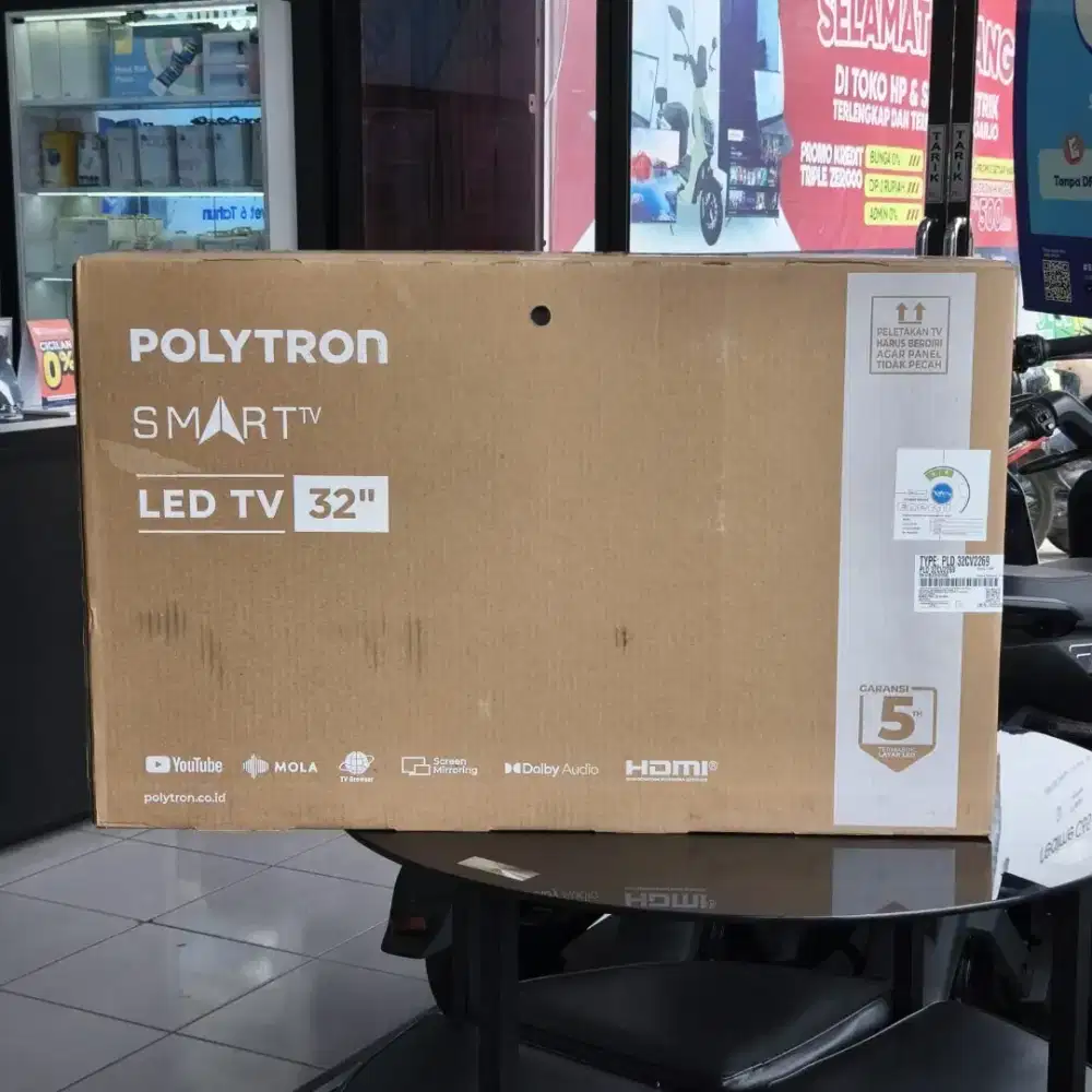 Ready smart TV politron cuma 2jutaan aja bisa kredit tanpa dp
