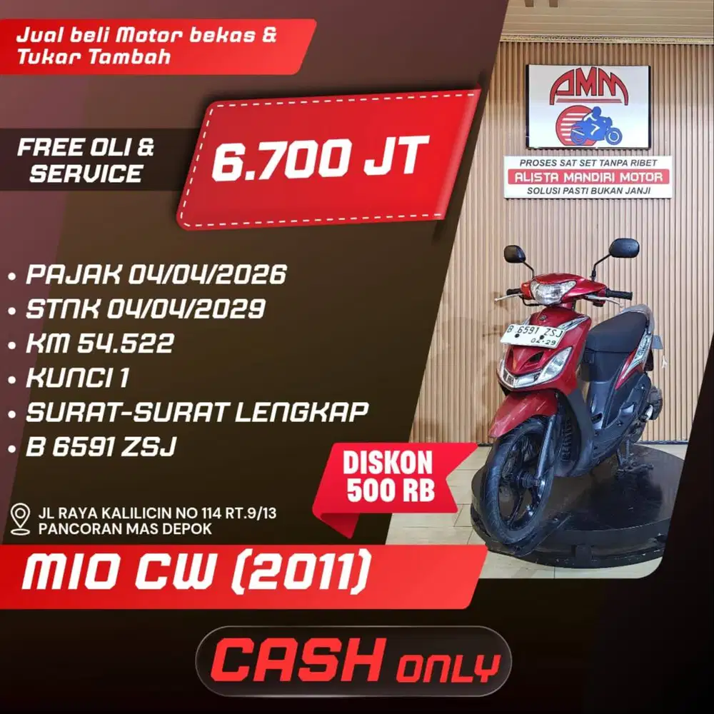 MIO CW 2011 PAJAK HIDUP CC 0% KREDIVO TOKPED SPAYLATER INDODANA GOPAY