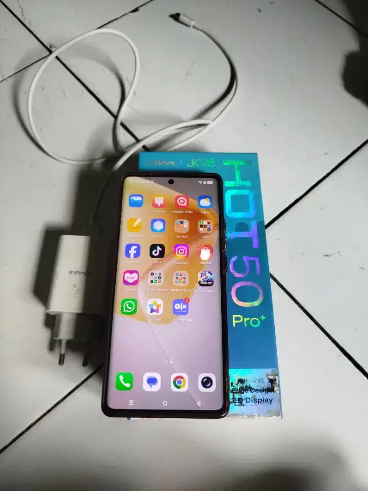 Invinix hot 50 pro plus 8+8/256 HP dus box charger full set