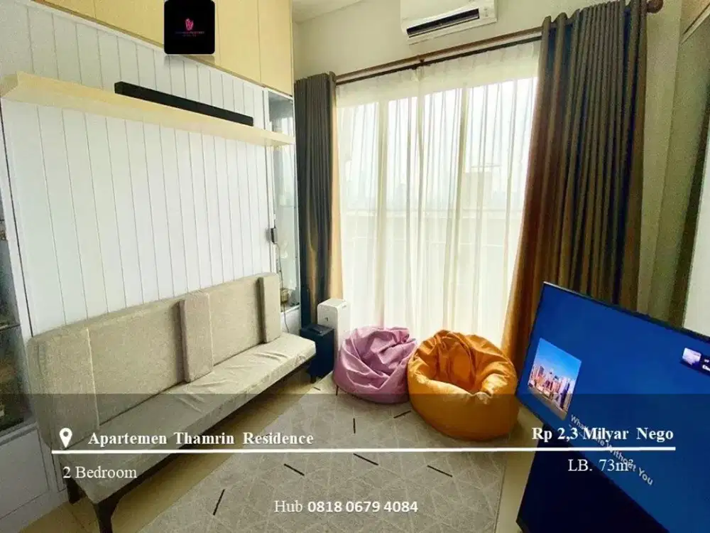 Dijual Apartement Thamrin Residence Low Floor 2BR FF