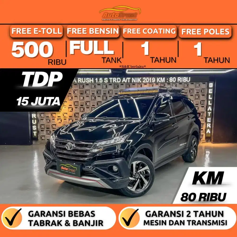 CASH 198 JUTA | TOYOTA RUSH S TRD 1.5 AT NIK. 2019