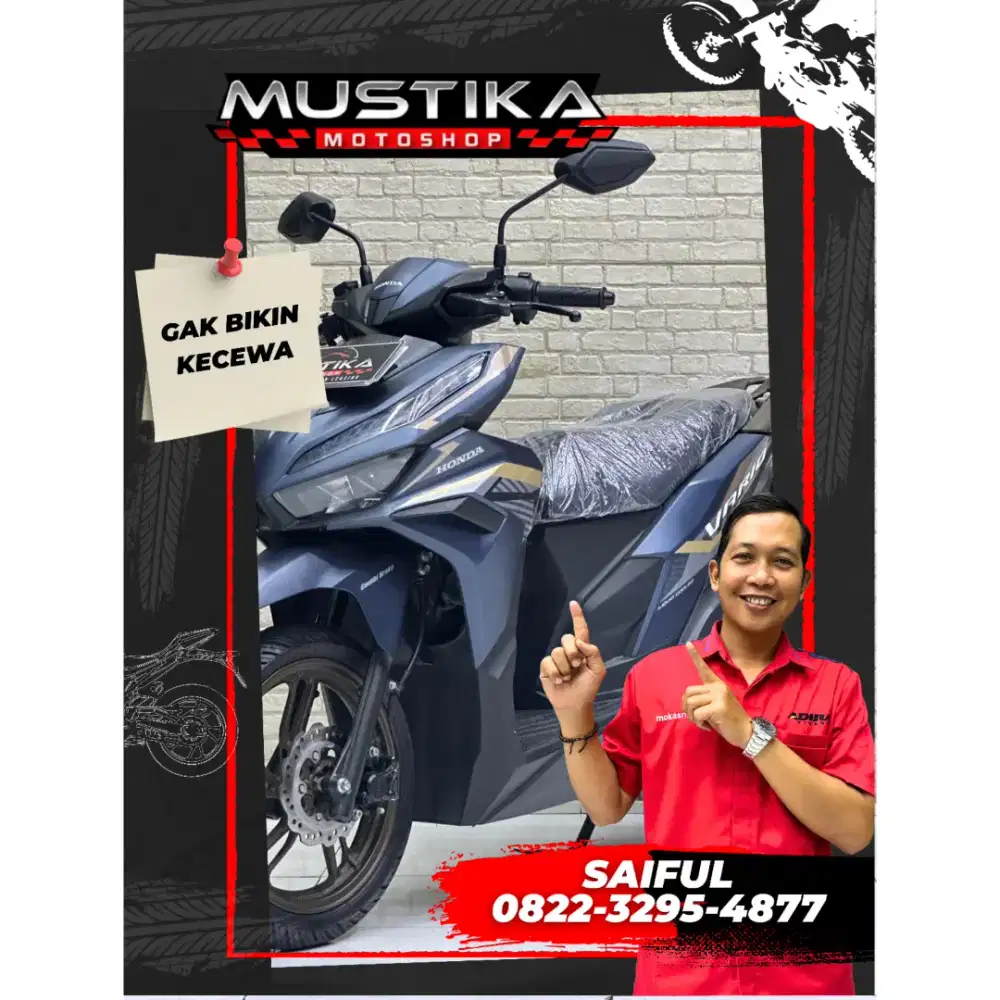 Odo 8rb Istimewa!!Honda Vario 125 Keyles 2023 Plat Jatim Mulus-Mustika