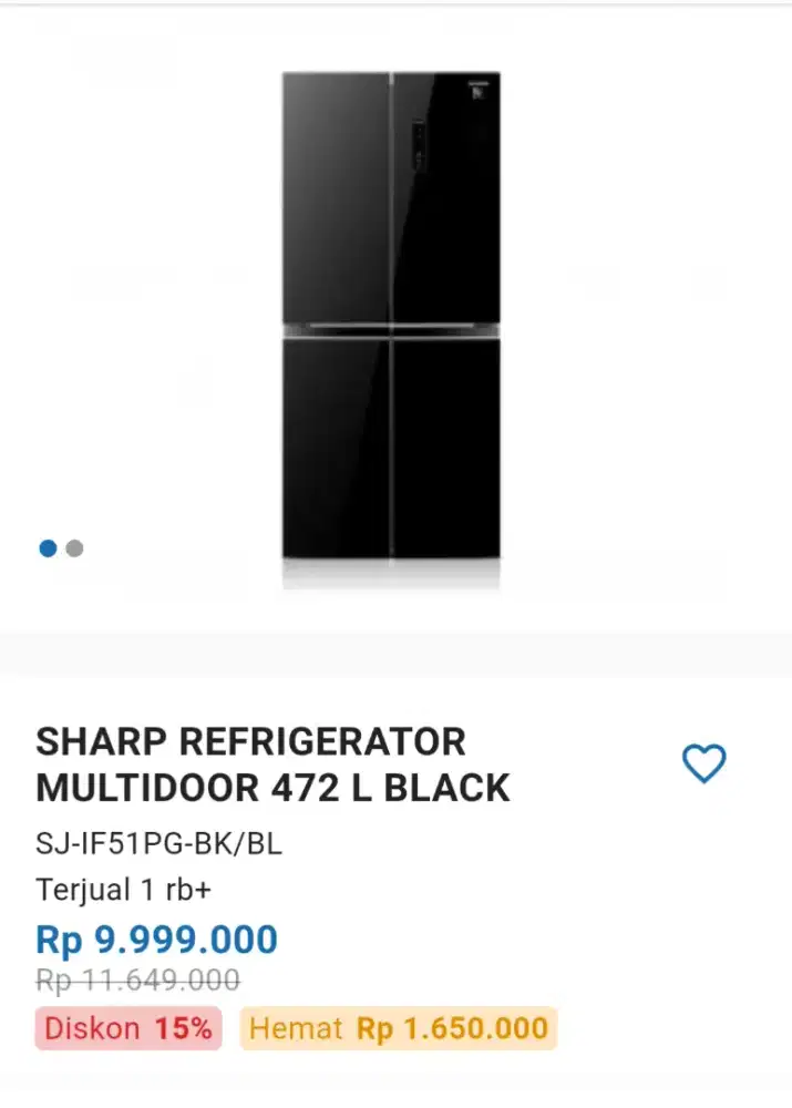 kulkas sharp 4 pintu promo spesial elektronik city MBK lt 2