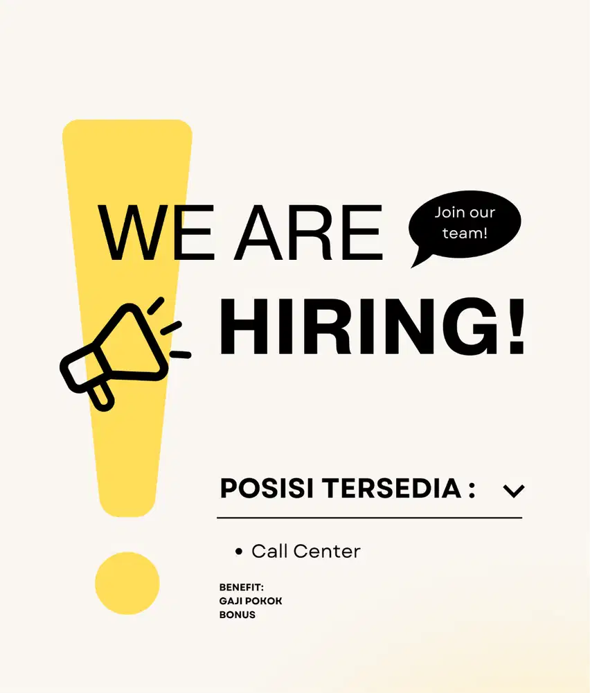 DIBUTUHKAN STAFF CALL CENTER