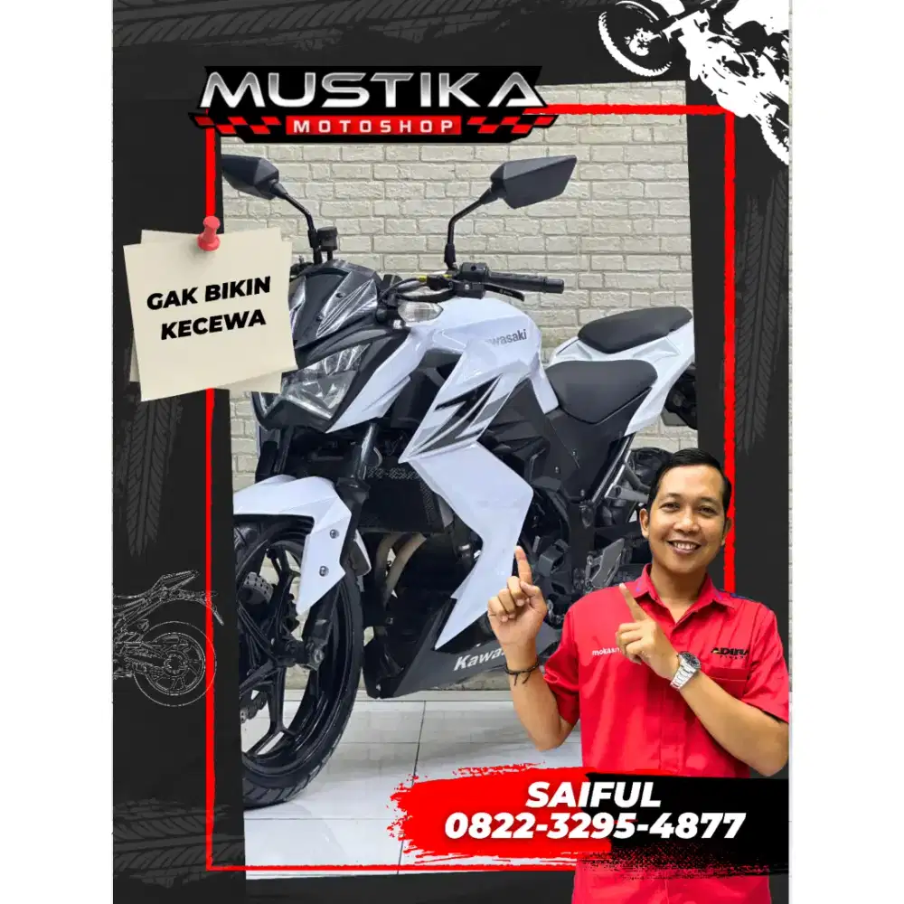 Perfect Condition!!Kawasaki Z250 Naked 2013 White Mulus-Mustika Saiful