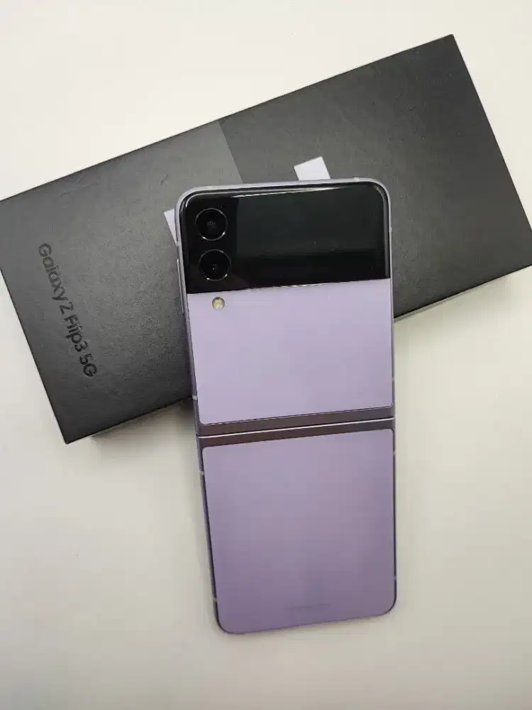 Samsung z flip 3 5G 8/256 ex resmi lavender like new fullset ori