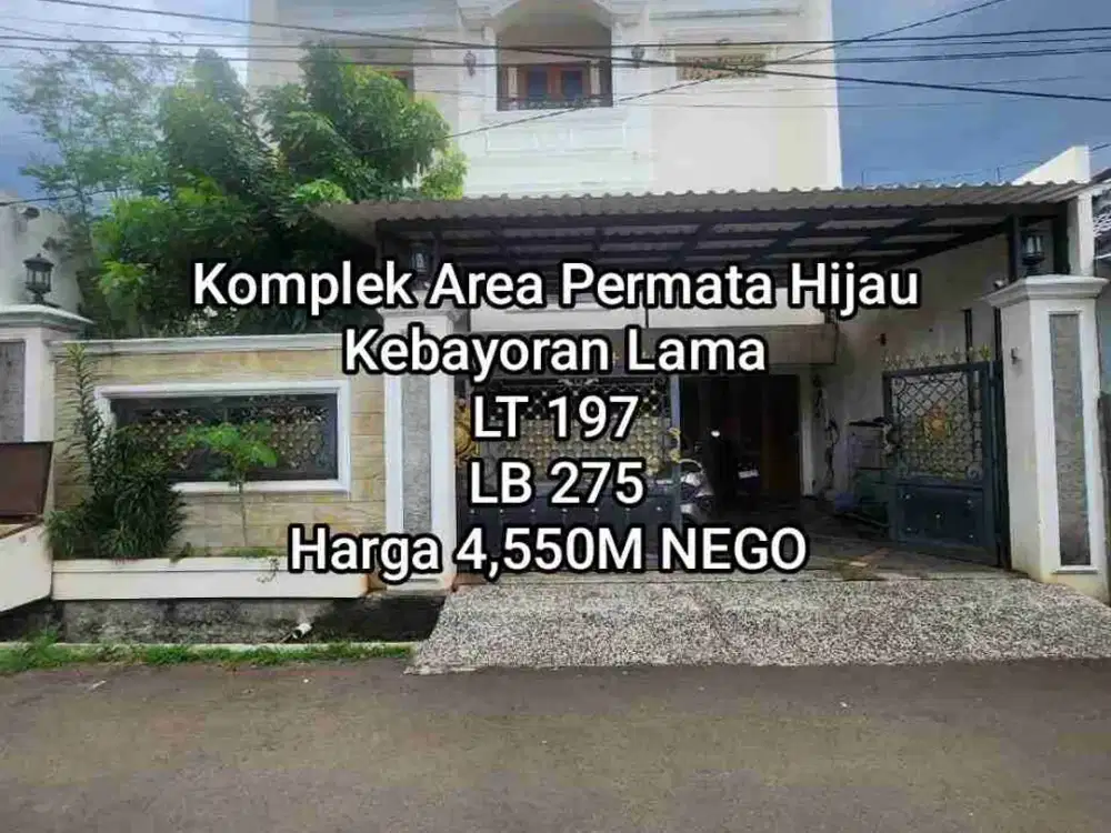 Jual Rumah Komplek Area Kebayoran lama Jakarta Selatan