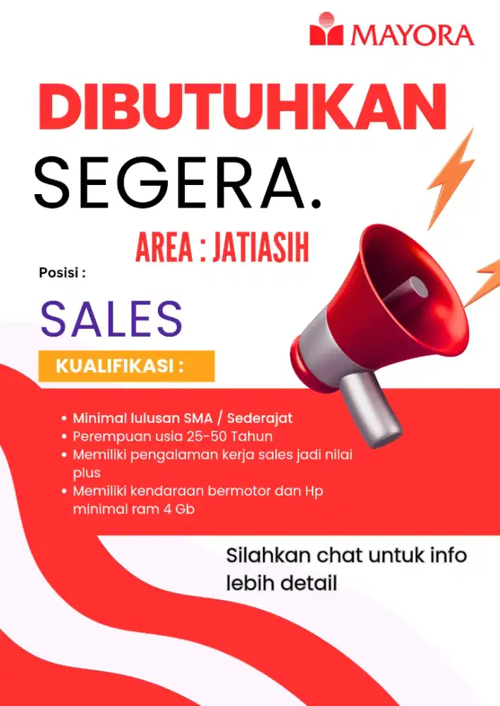 Lowongan Kerja Sales Mayora