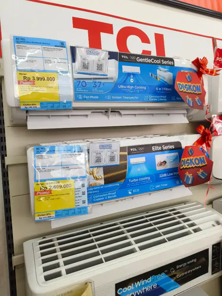 Cicilan AC TCL bisa bebas 2x cicilan