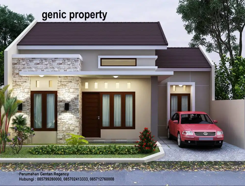 Perumahan Gentan Regency 2. Lokasi belakang Luwes. Bs KPR DP 0%