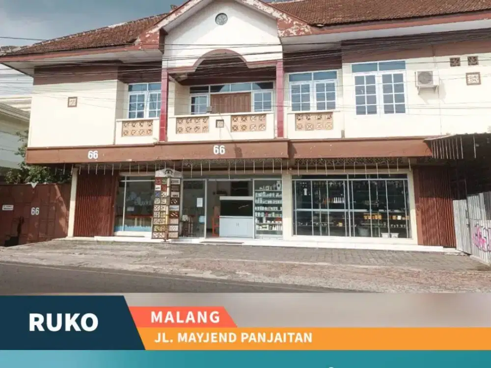 Disewakan Ruko Super Strategis di Mayjen Panjaitan Kota Malang