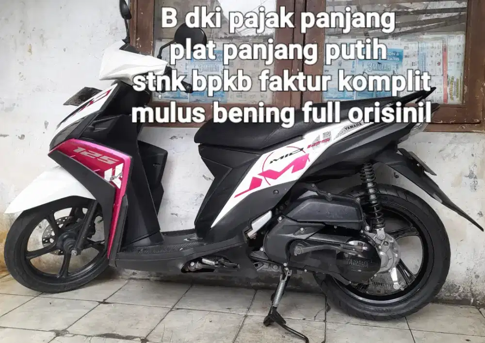 Yamaha Mio M3 2015 blue core 125 cw asli putih B dki pajak panjang