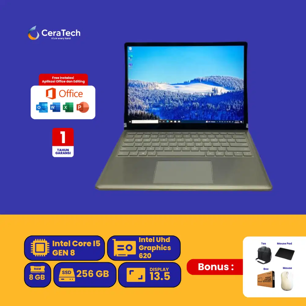 SURFACE LAPTOP 2 I5-8350U RAM 8 GB SSD 256 GB